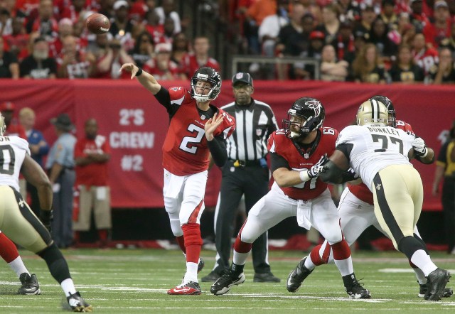 Matt Ryan and the Falcons haven't won a single game outside the NFC South in 2014. ( Jason Getz, USA TODAY Sports)