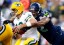 Seattle's defense hopes to bag Packers QB Aaron Rodgers for the second time this season. (Joe Nicholson, USA TODAY Sports)