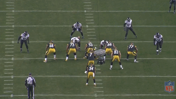 Brandon Williams destroyed the Steelers run game despite being double-teamed on most snaps. (NFL Game Rewind)