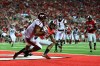 Virginia Tech tight end Bucky Hodges catches a pass in the end zone for a touchdown against Ohio State.