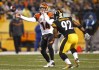 Can James Harrison (92) and the Steelers spoil the perfect season of QB Andy Dalton and the Bengals? (Charles LeClaire, USA TODAY Sports)