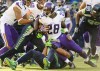 Vikings RB Adrian Peterson will try to add to his NFL rushing lead against the Seahawks. (Steven Bisig, USA TODAY Sports)