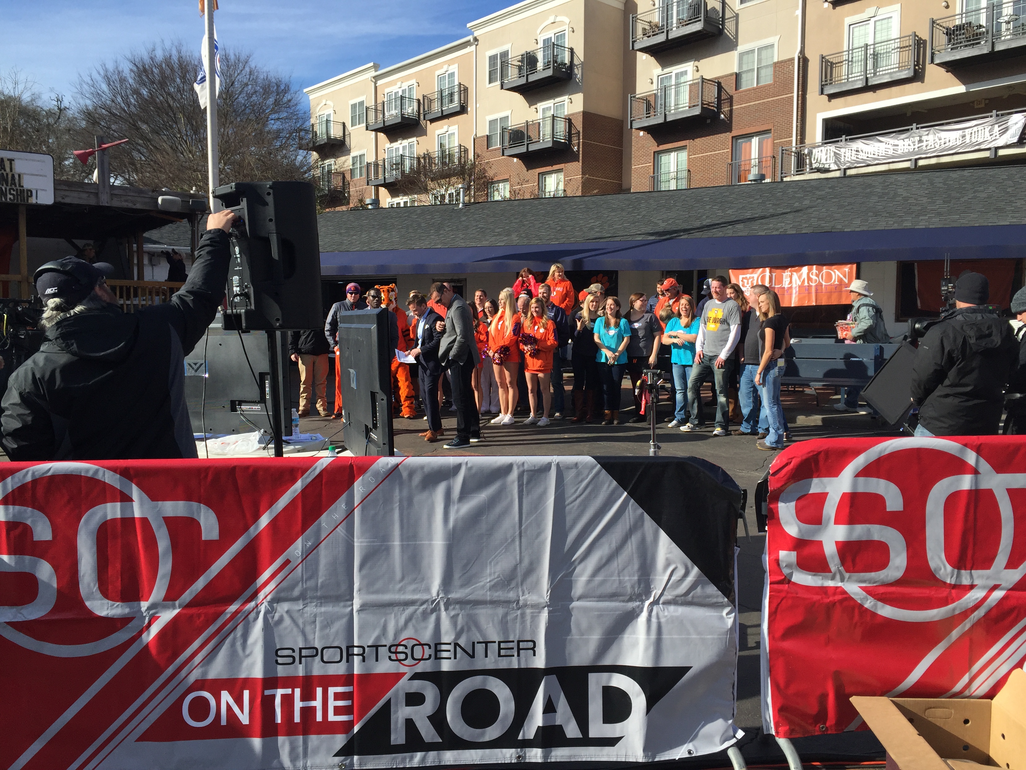 SportsCenter broadcasting live from the Esso Club.