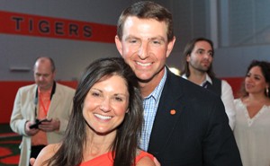 Dabo and Kathleen Swinney's All-In Team Foundation awarded a grant to the Emerson Rose Foundation. The grant money went to the Oconee Medical Center so it could purchase the equipment to test newborns for potential heart defects.