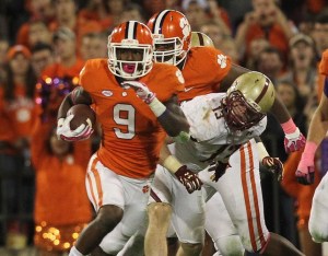 Clemson running back Wayne Gallman and the Tigers will play at Boston College on a Friday night, the first time that has happened in 60 years at Clemson.