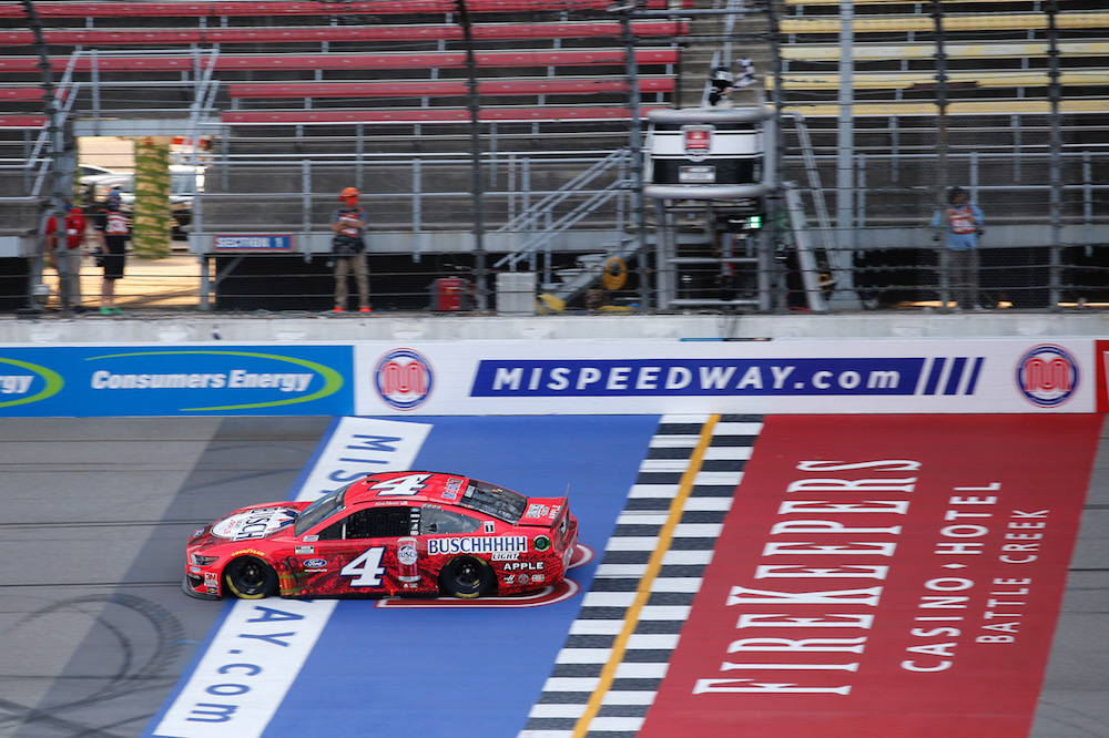 Clean Sweep For Harvick In First Race Of Michigan Doubleheader 