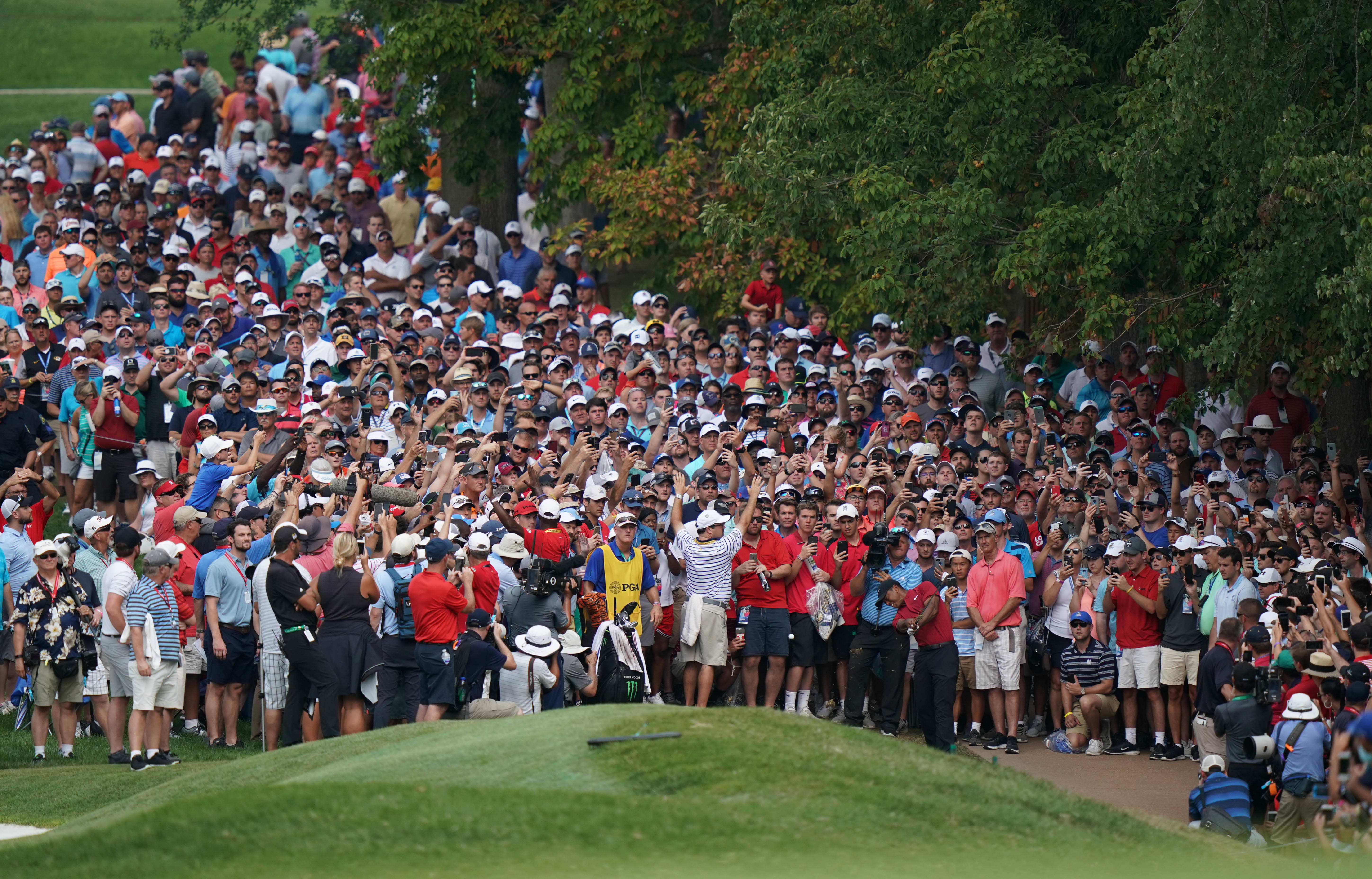 Brooks Koepka outpoints Tiger Woods in heavyweight PGA battle for ages