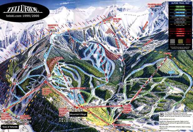 Telluride Trailmap 1999/2000