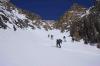 We kept our skins on for as long as we could while climbing this beautiful couloir.