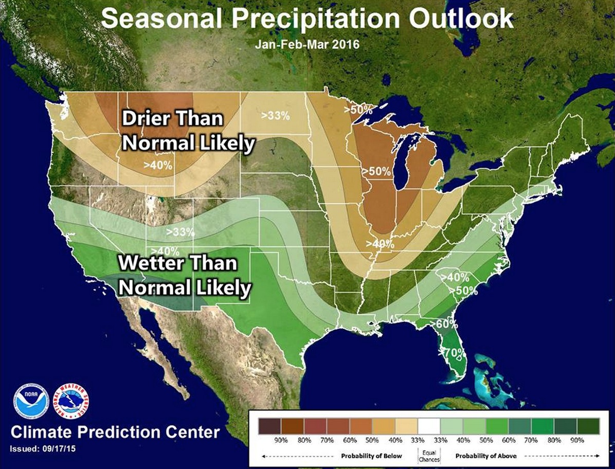 NOAA’s 2016 Winter Weather Forecast Vs. Farmers Almanac’s 2016 Forecast