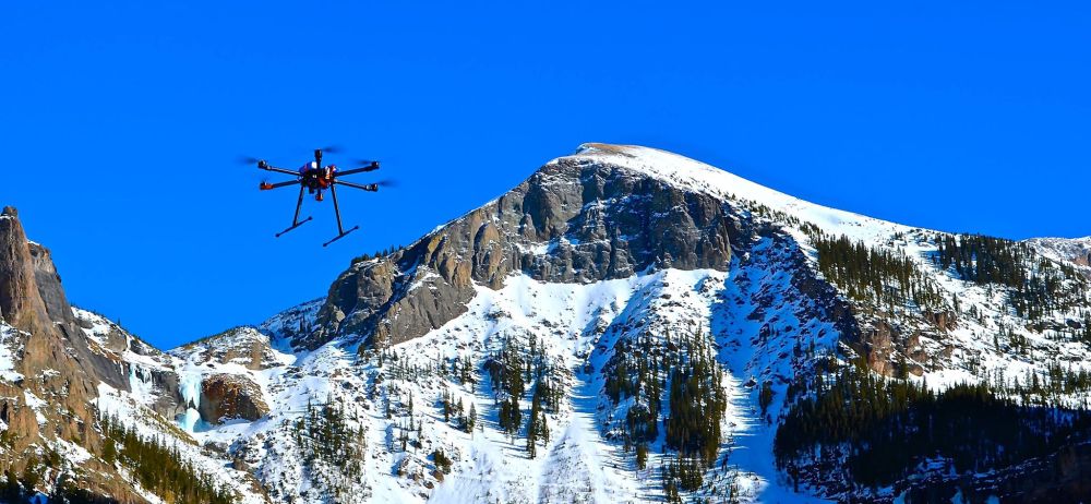 Mountain Drone, avalanche, mitigation, bomb