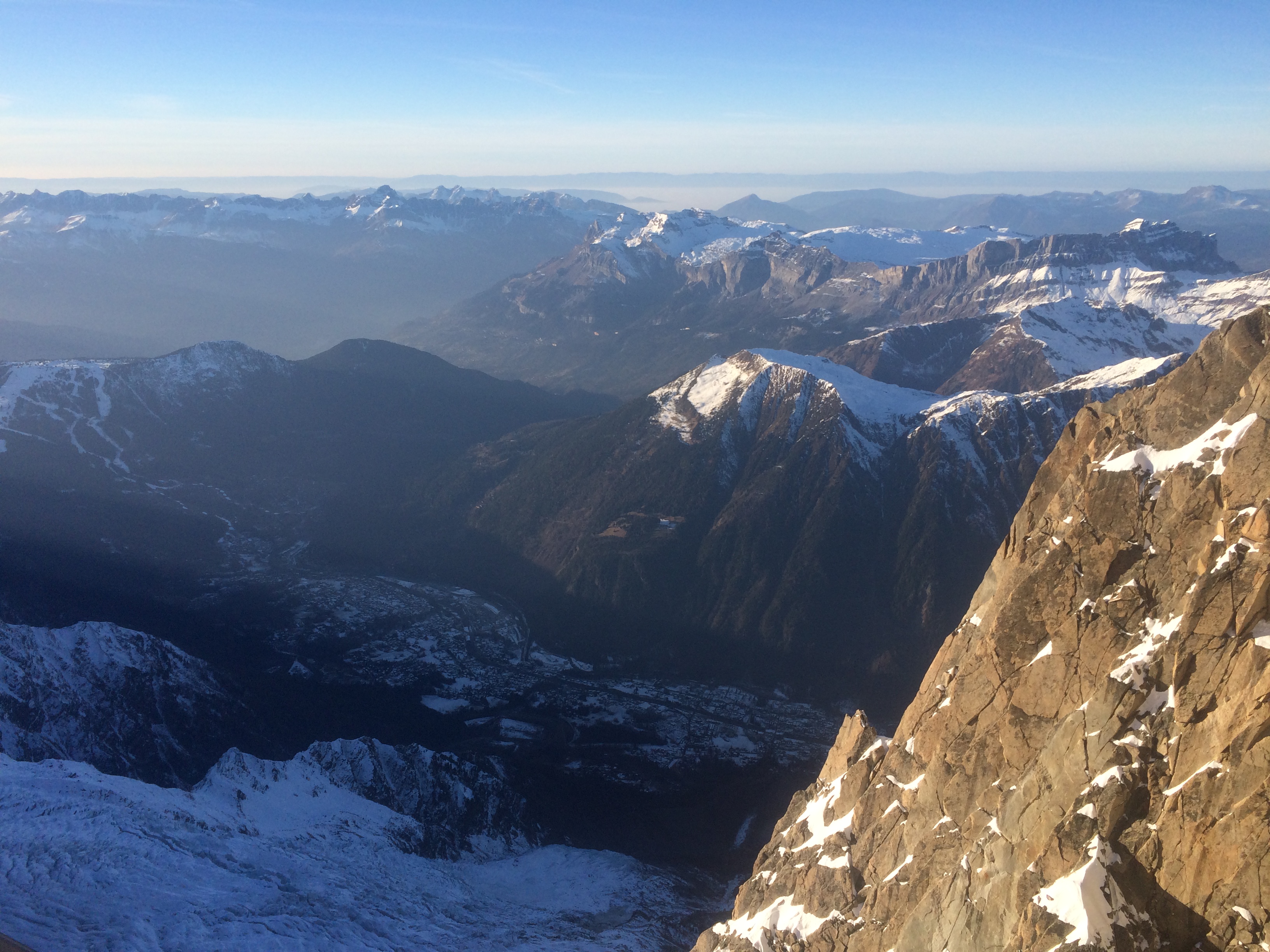 Snow Levels As Seen From The Top Of The Aguille du Midi | Photo Credit: Barclay Idsal