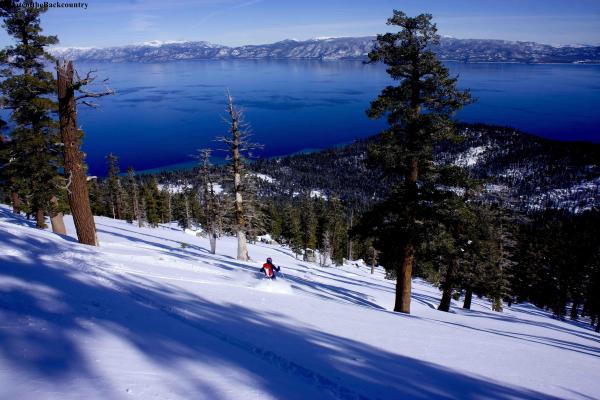 Jillian Raymond enjoys another perfect day of powder skiing on Tahoe's West Shore