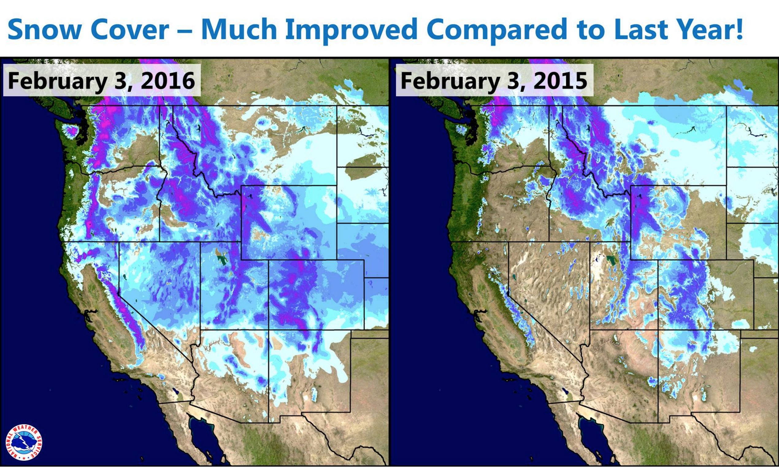 Snow Cover Across The West Is Dramatically Better Than Last Year ...