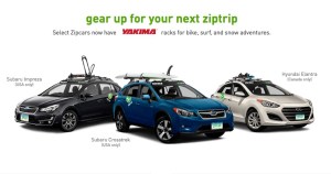 zipcar ski rack