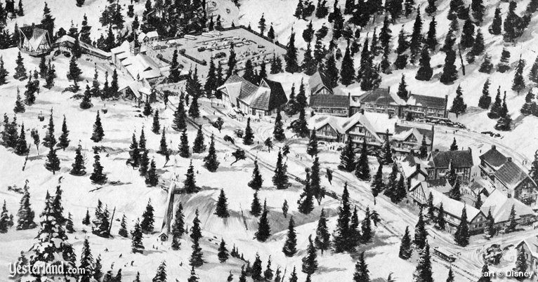 Concept drawing for Mineral King Ski Area | Photo Credit: Yesterland