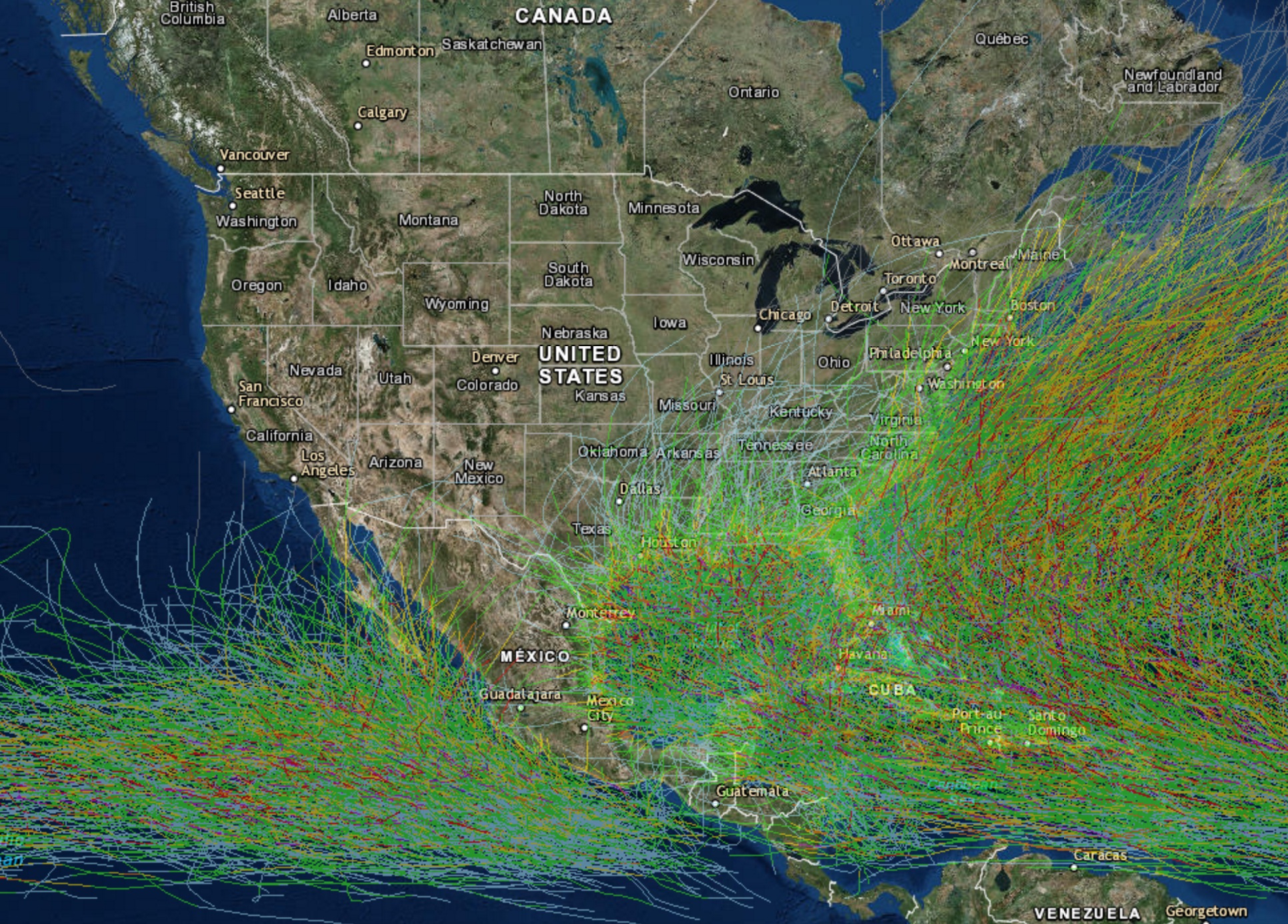 Interactive Map From NOAA Shows Every Hurricane Over The Past 150 Years ...