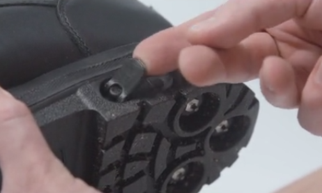 snow and ice boots with retractable spikes