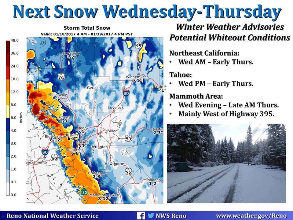 NOAA: Winter Storm Warning Issued For Tahoe | Up To 2 FEET Forecasted ...