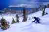 Tahoe's Famed West Shore has been covered in five-star snow for months. Skier: Jillian Raymond