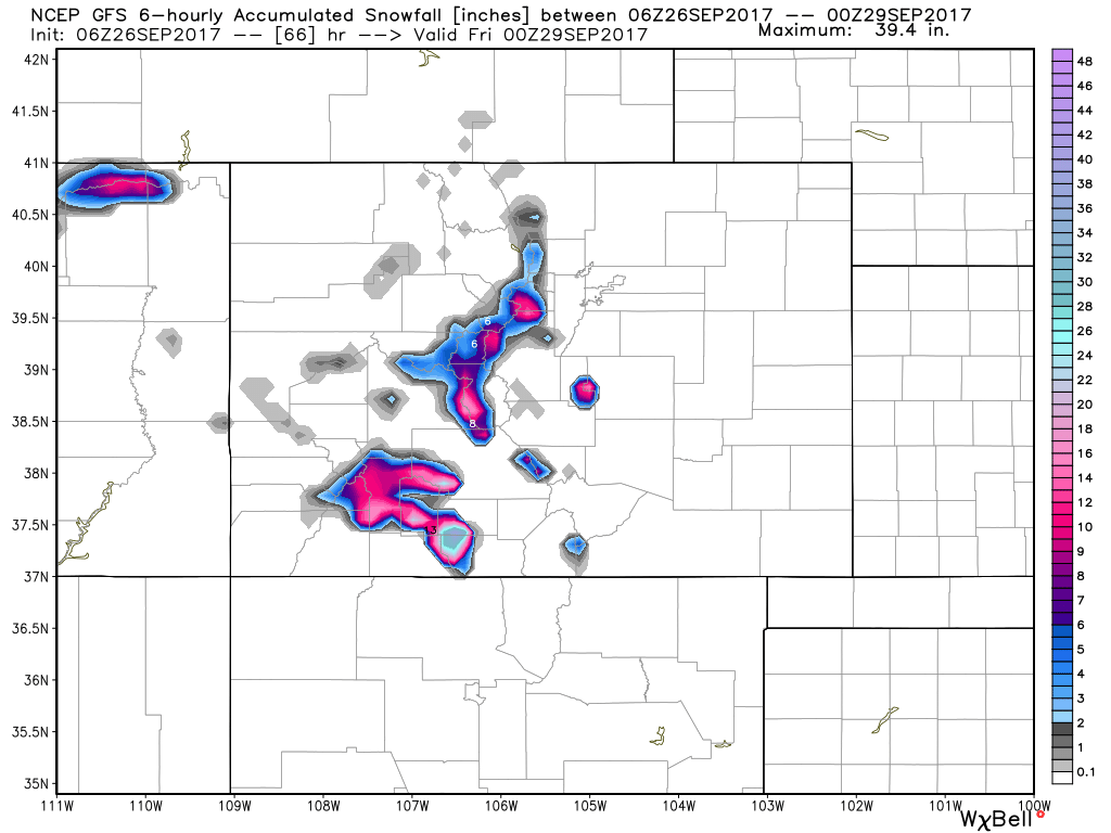 Colorado To See High Elevation Snow With 6-12″ By Friday [Powderchasers ...