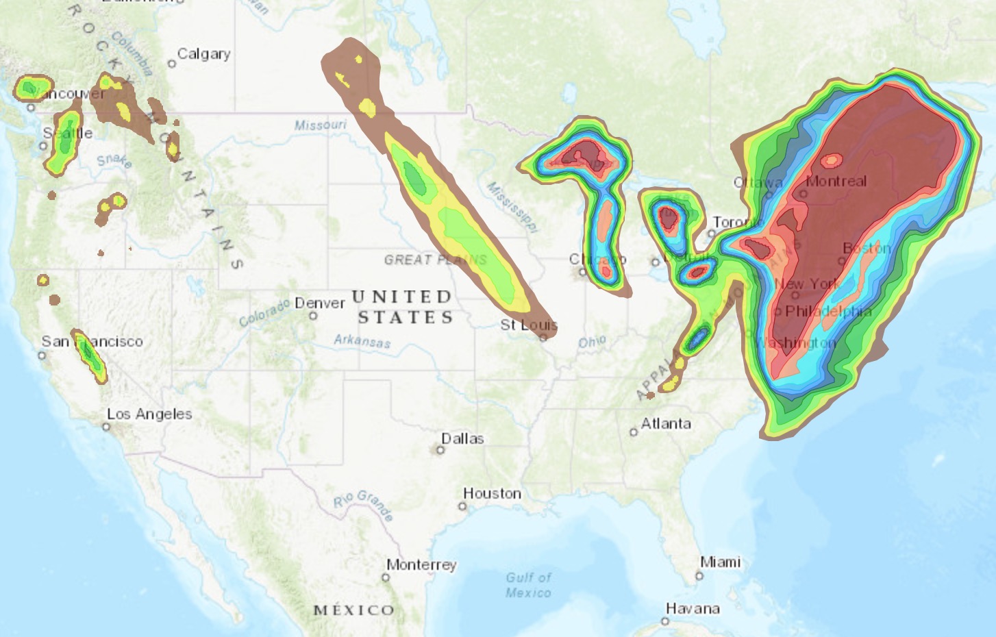 Updated Snow Totals And Potential Chases For The East and West Coasts ...