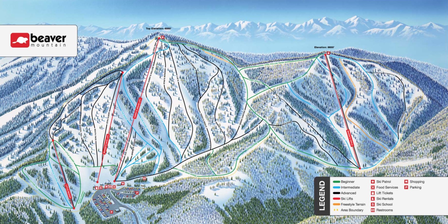 Beaver Mountain Sticker Decal Ski Resort Snowboard Utah Alta Deer Valley 