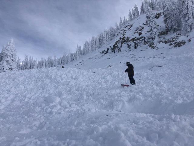 photo of avalanche debris