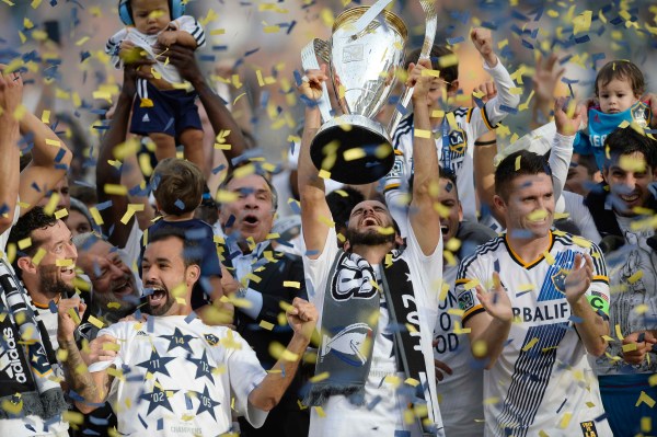 LA Galaxy MLS Cup Final celebration 22