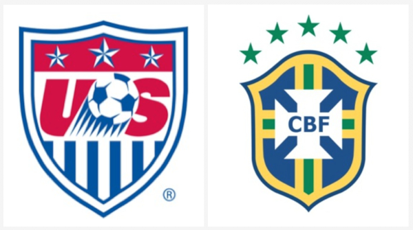 USA vs Brazil Logo Panel
