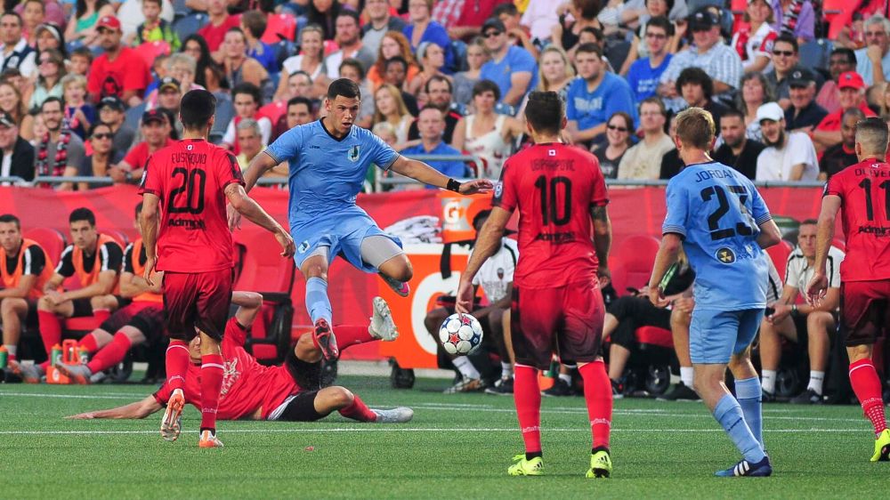 August 15, 2015: Ottawa Fury FC versus Minnesota United FC in the NASL at TD Place Stadium in Ottawa, Canada.