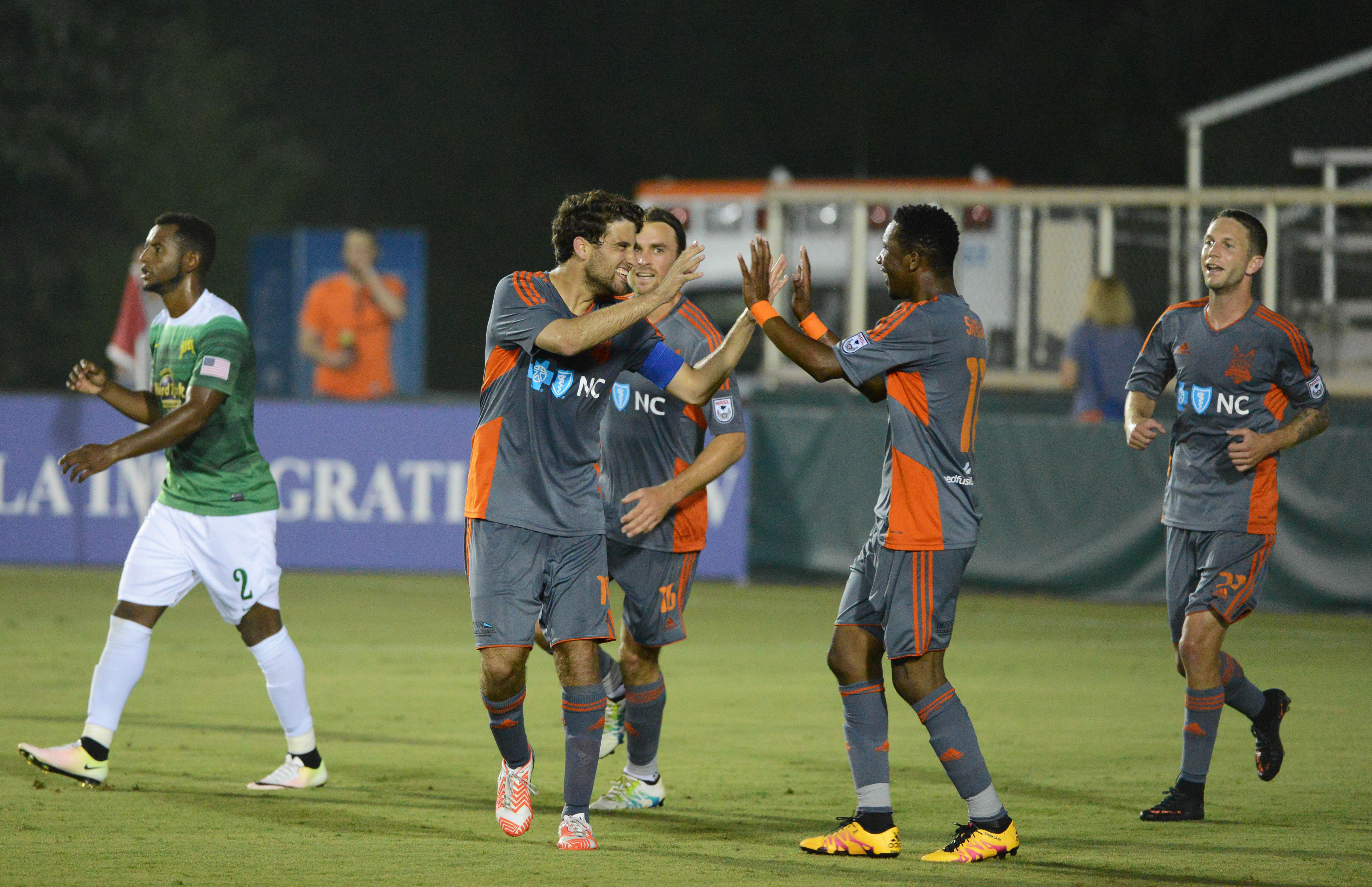 Jul 9, 2016; Cary, NC, USA; The Carolina RailHawks hosted the Tampa Bay Rowdies in a fall season NASL matchup at WakeMed Soccer Park. Mandatory Credit: Rob Kinnan-USA TODAY Sports