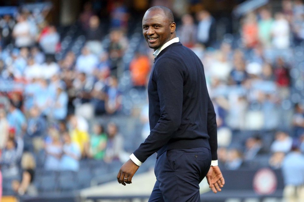 Jun 2, 2016; New York, NY, USA; New York City FC head coach Patrick Vieira heads to the bench before a match against Real Salt Lake at Yankee Stadium. Real Salt Lake defeated New York City 3-2. Mandatory Credit: Brad Penner-USA TODAY Sports