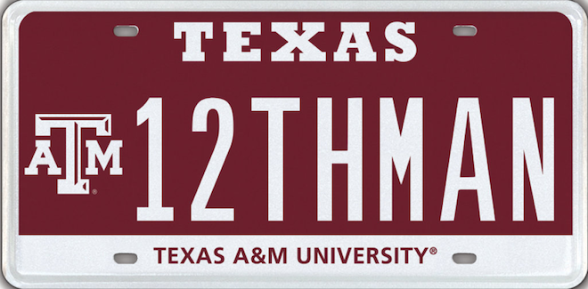 Special Texas A&M license plate auctioned for $115,000 | For The Win