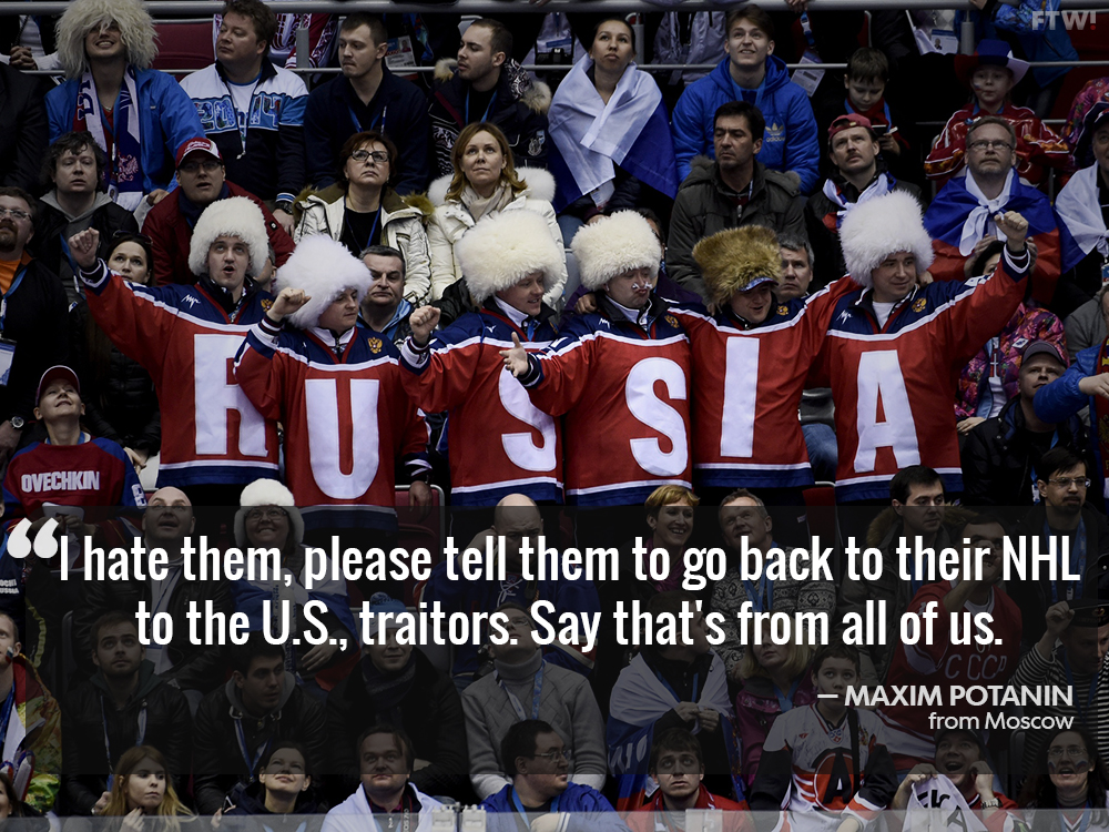 Russian Fans Say Terrible Things About Their Hockey Team After Loss Russian Fans Say Terrible Things About Their Hockey Team After Loss