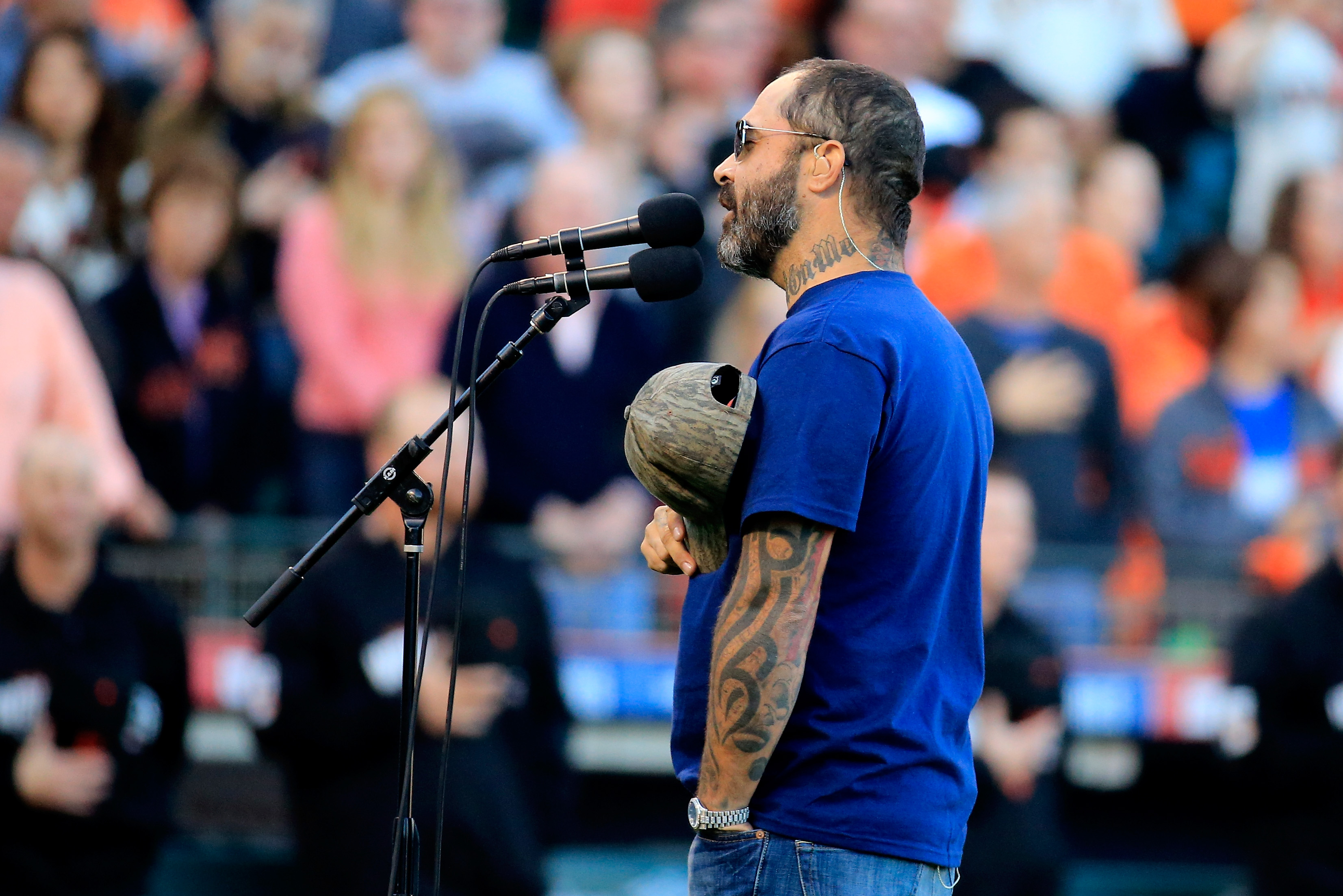 Staind lead singer blames botched national anthem on nerves For The Win