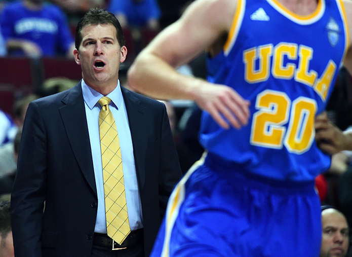 Dec 20, 2014; Chicago, IL, USA; UCLA Bruins head coach Steve Alford during the second half at United Center. Kentucky defeats UCLA 83-42. Mandatory Credit: Mike DiNovo-USA TODAY Sports ORG XMIT: USATSI-193712 ORIG FILE ID:  20141220_lbm_ad5_384.JPG