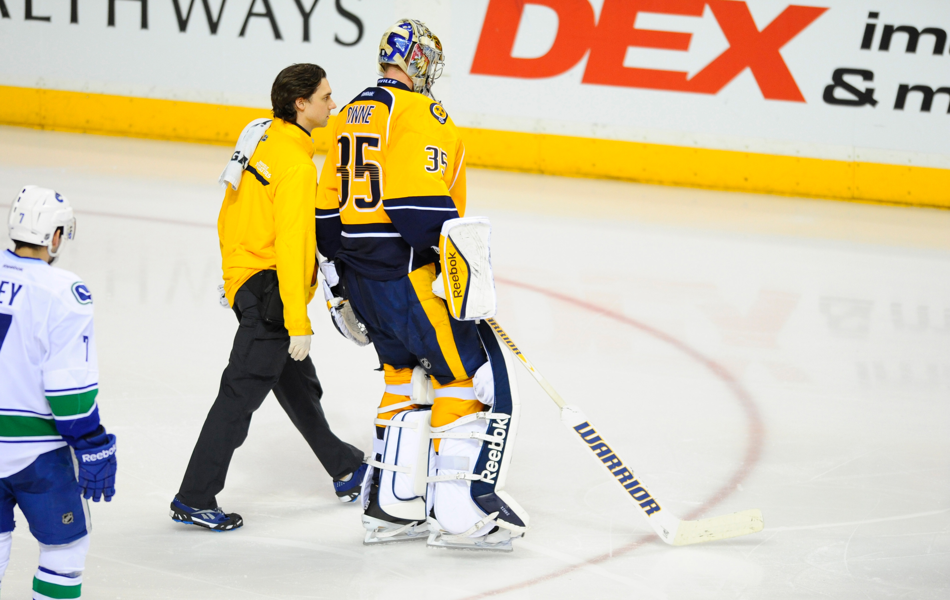 An update on Pekka Rinne is expected on Tuesday. (Christopher Hanewinckel, USA TODAY Sports)