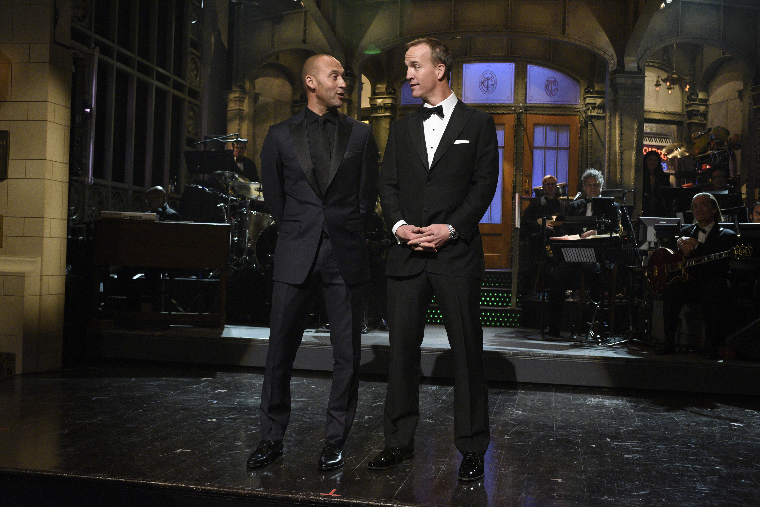 Derek Jeter and Peyton Manning helped Saturday Night Live celebrate 40 years of sports For The