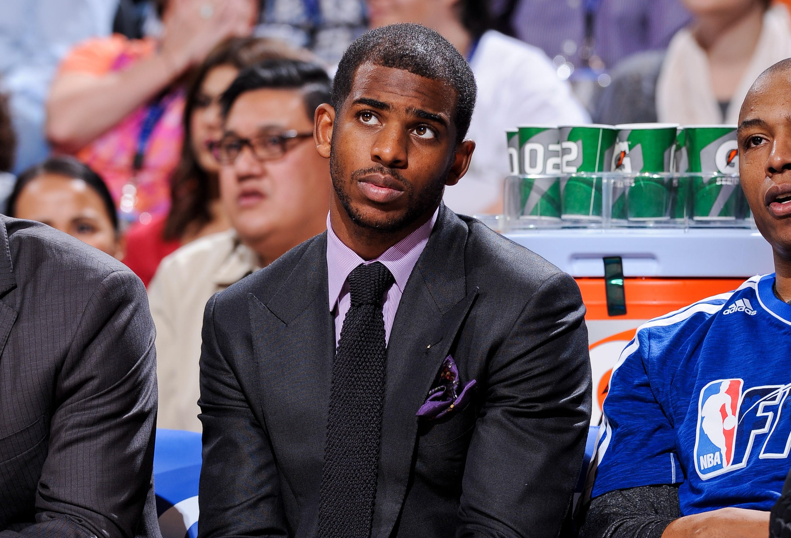 Chris Paul doing his best "Blue Steel." (Getty Images)