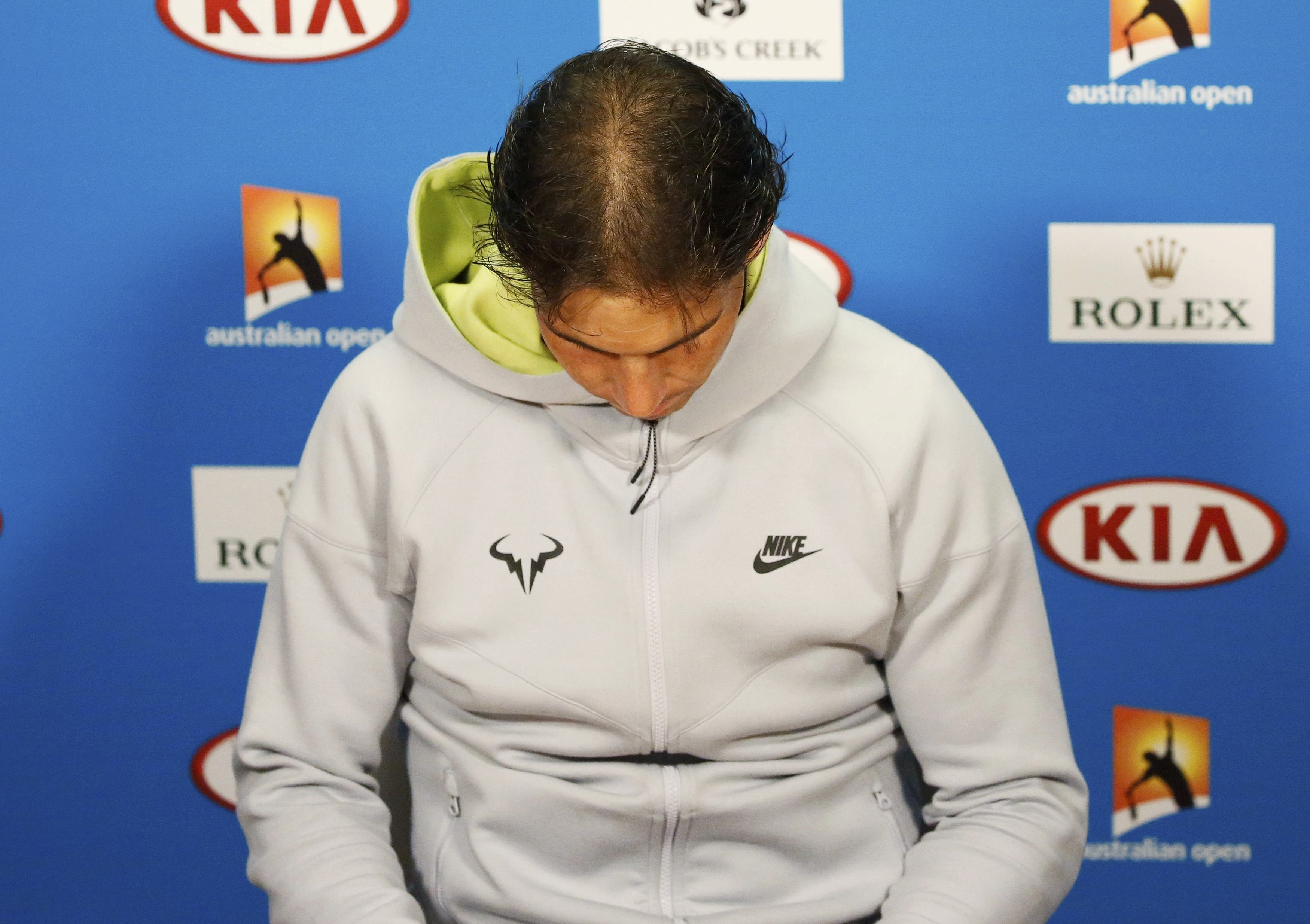 Nadal after his QF loss in Melbourne. (Reuters)