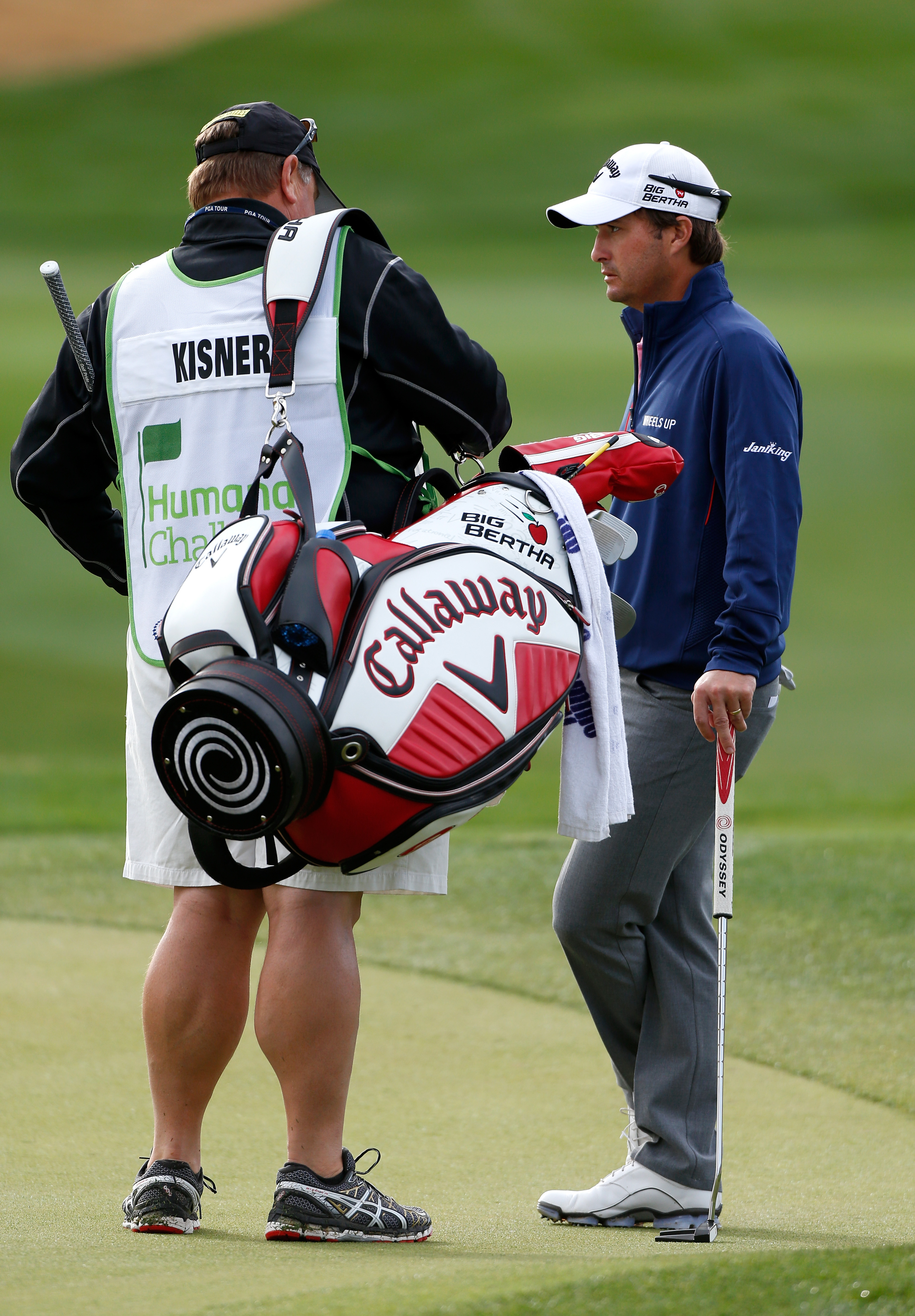 Bock wears shorts that are apparently fashion-forward enough for the PGA. (Getty Images)