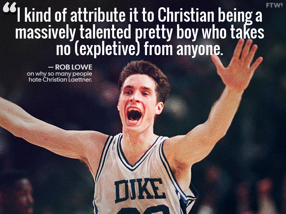 Rob Lowe: People hate Christian Laettner because he's a 'massively