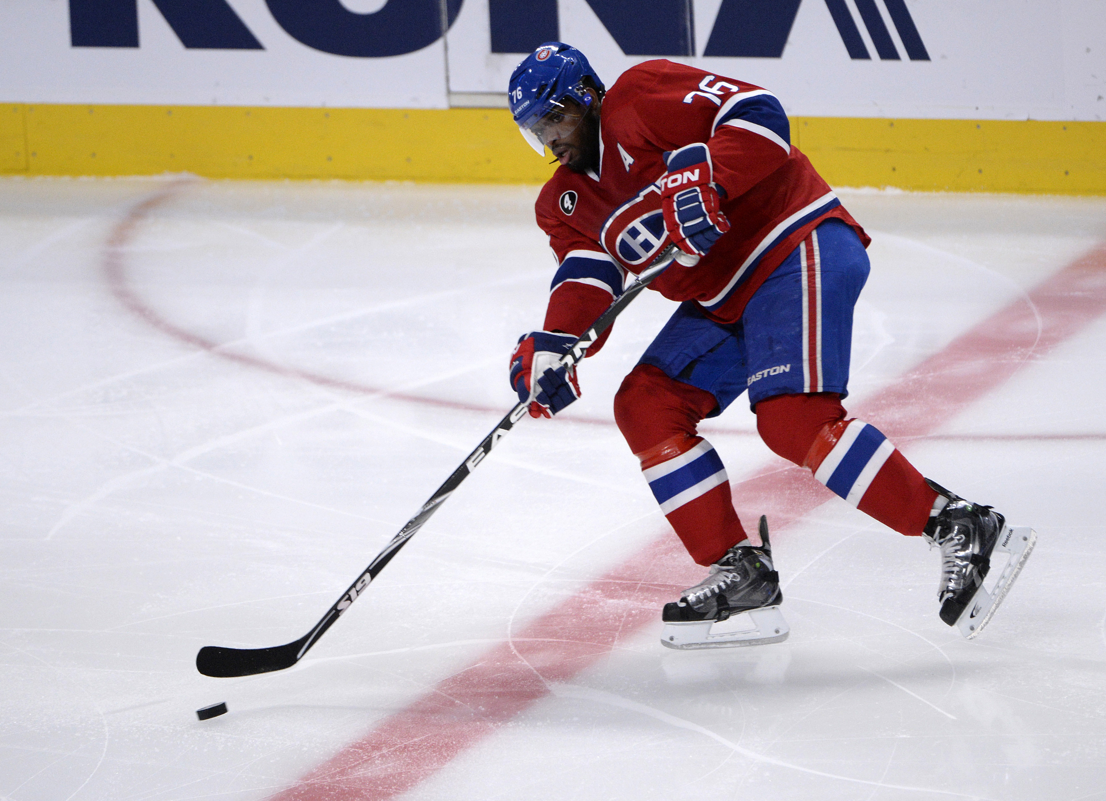 Ducking is a good idea when P.K. Subban shoots. Photo/USA TODAY Sports 