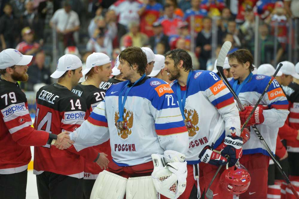 The Mac Attack: Russian hockey team walks off ice before Canadian national  anthem