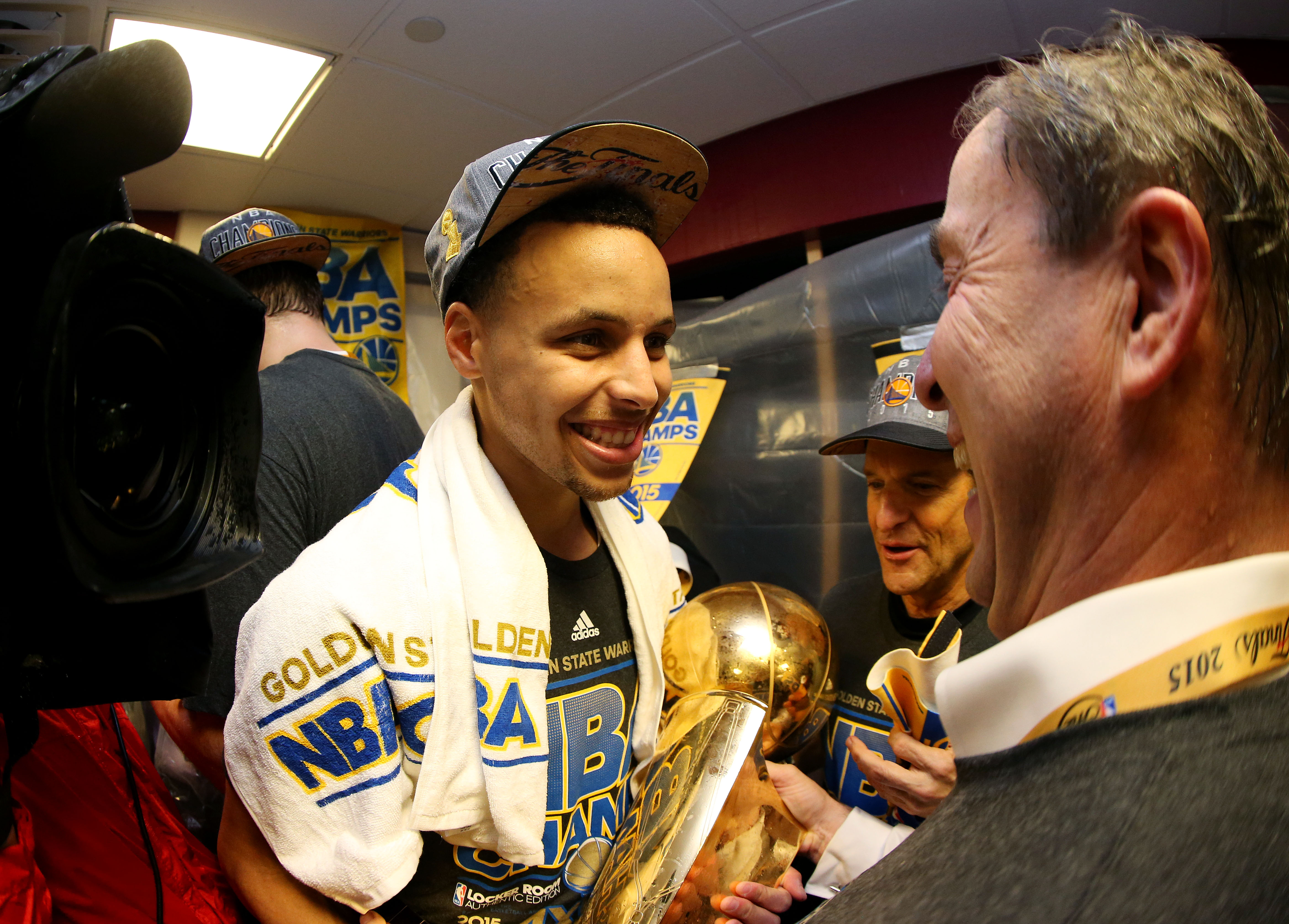 Inside the Warriors' locker room after the championship