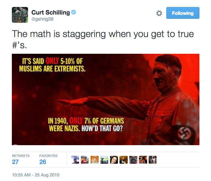 Curt Schilling, Internet Embarrassment