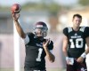 Young Aggies quarterbacks Kyler Murray (1) and Kyle Allen (in background) make A&M feel great about the future. (Erich Schlegel / USA TODAY Sports)