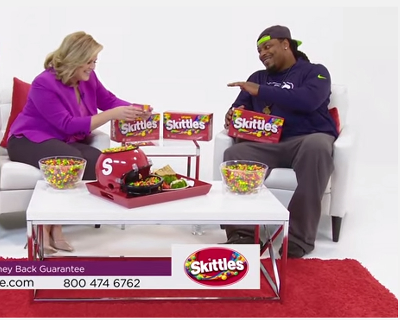 Marshawn Lynch Just Popped Up on a Shopping Channel to Hilariously Sell  Skittles