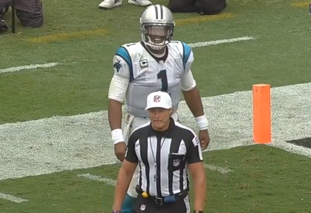 Cam Newton: Ed Hochuli said he's not old enough to get call